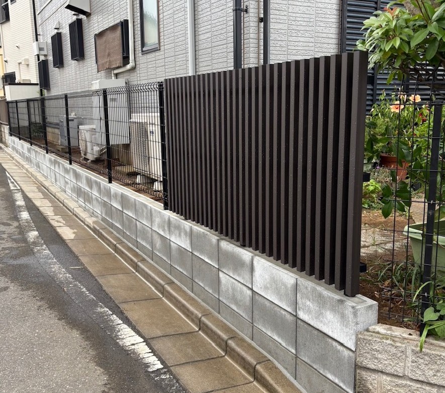 コンクリートブロック積み替え